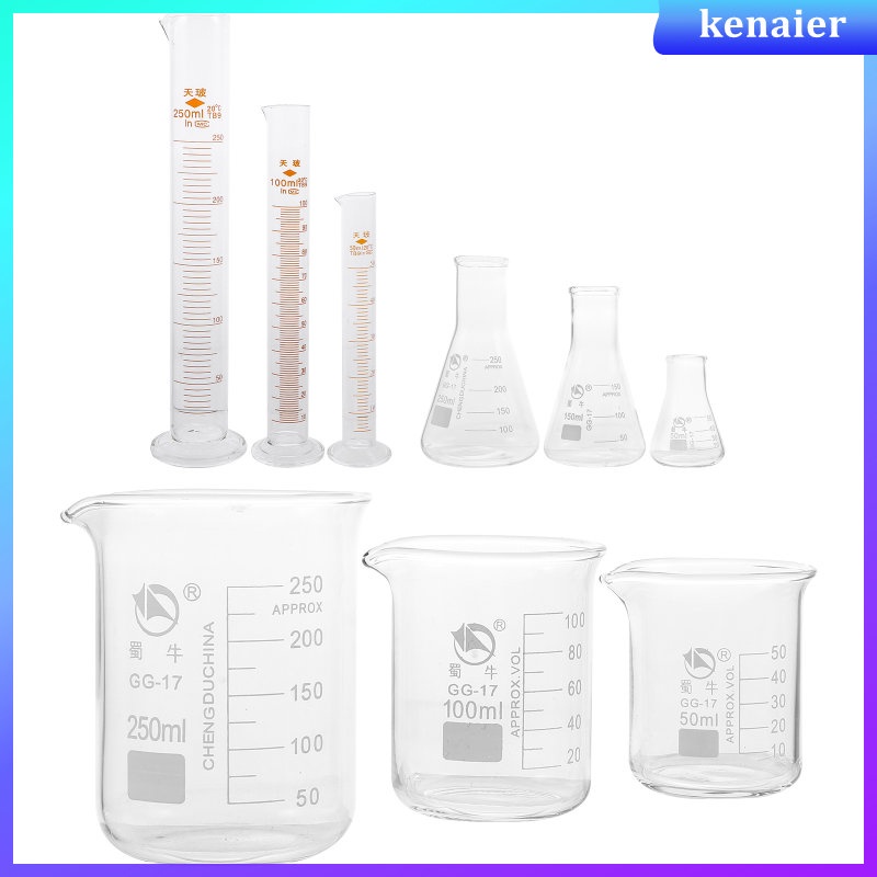 foldable kitchen 18 pcs Laboratory Supplies (Glass Beaker Measuring ...