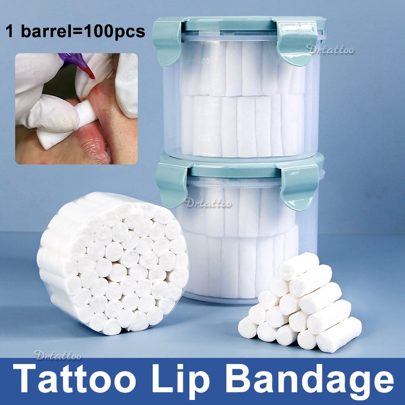 100 Stück Lippen-Tattoo Sticks Aus Baumwolle – Für Dauerhaftes Lip Blushing, Präzise Farbauftragung
