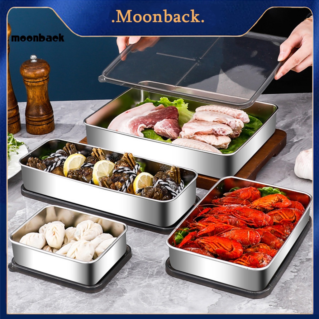 Stainless Steel Kitchen Utensils Food Container with Lid Stainless