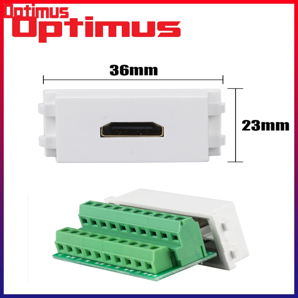 Optimus depot optimus hdmi wall outlet 23x36mm back side wire connector