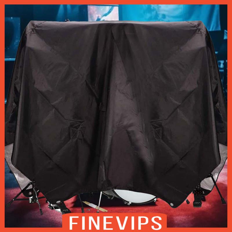 [Finevips] Drum Set Dust Cover Portable Drum Set Protective Cover Drum