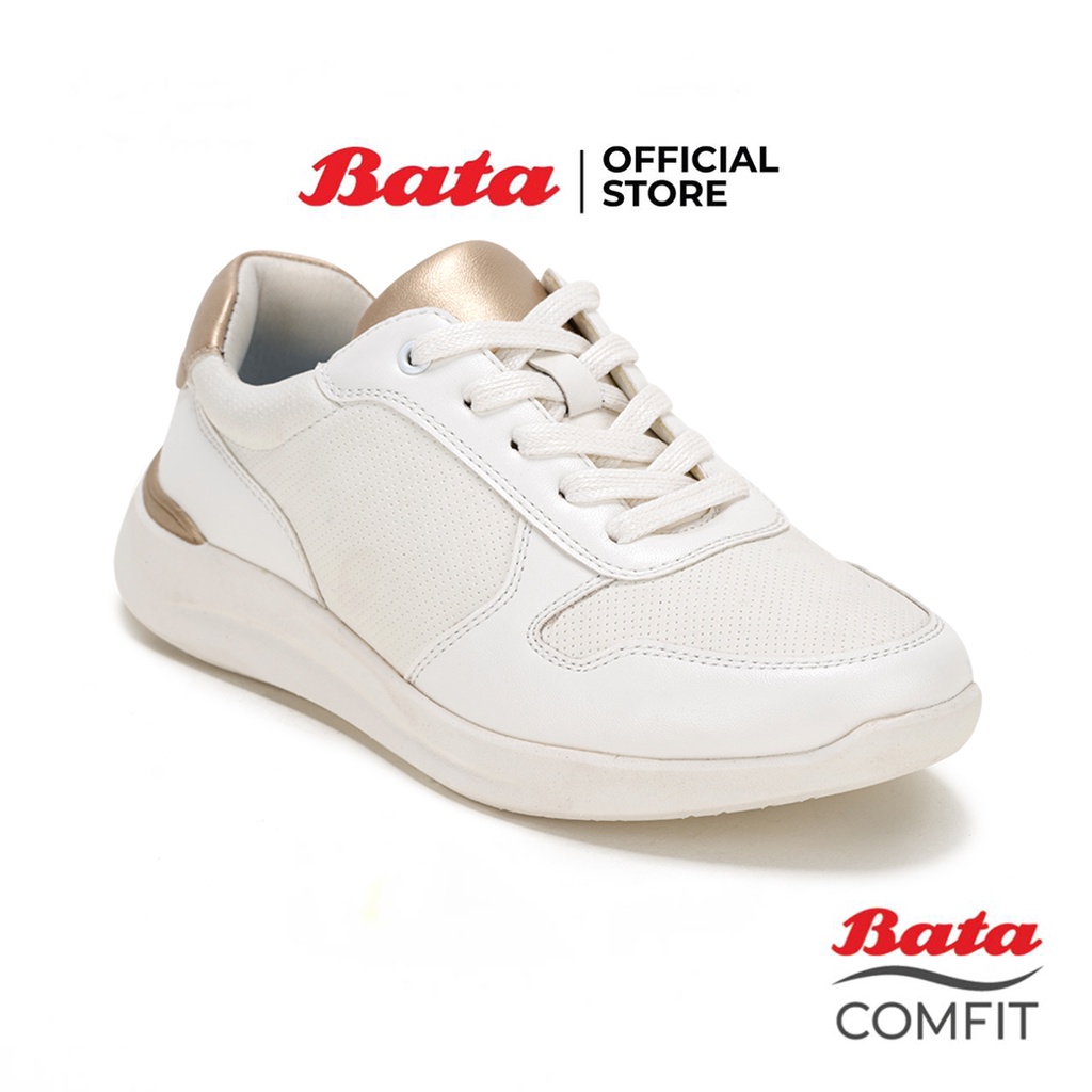 Bata Comfit Lace Up Healthy Sneakers Shoes Weight Easy To Wear For Women LOTUS Model White 6011035 Black 6016035 Shopee Philippines