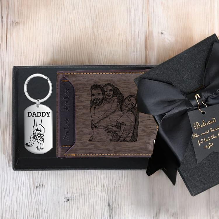 Regalo para sa araw ng mga ama personalized wallet for men customized
