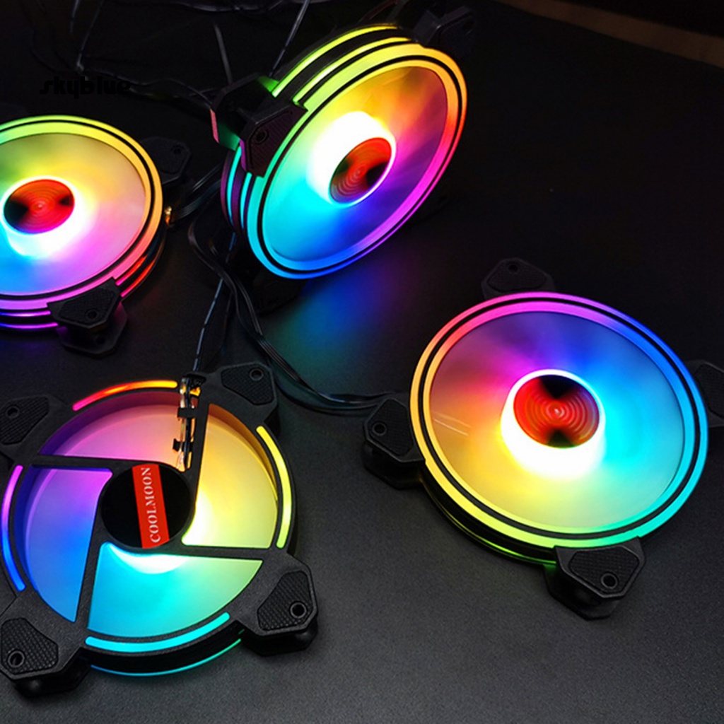 [Sy] COOLMOON RGB Fan Small 6Pin Mute 12cm 5V ARGB LED PC Case Cooling ...