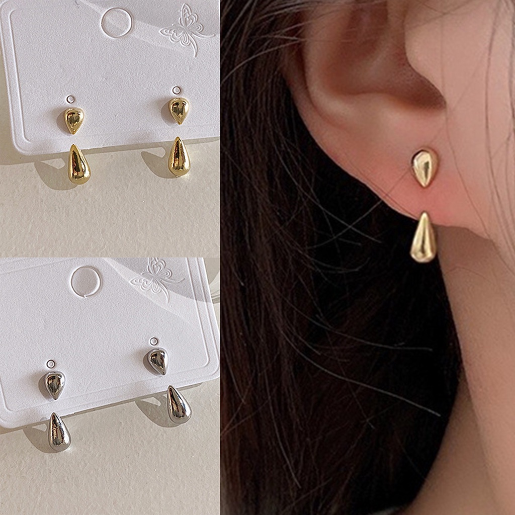 1Pair Drop Shape Raindrop Smooth Mellow Soft Two Ways To Wear ...