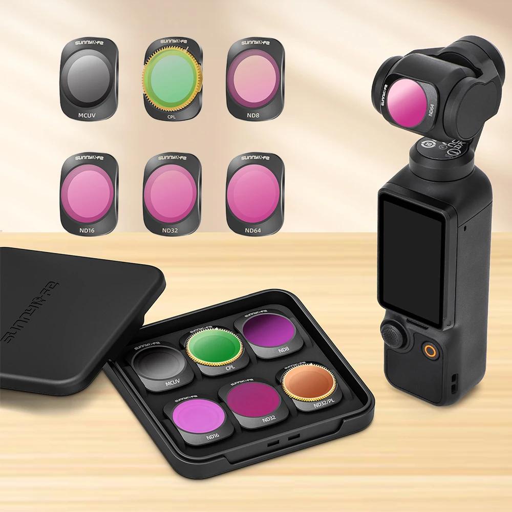 Sunnylife For DJI Pocket NDPL CPL Filters Kit Osmo Pocket Accessories  ND64 16 32 UV Lens Filters Gimbal Protector Set