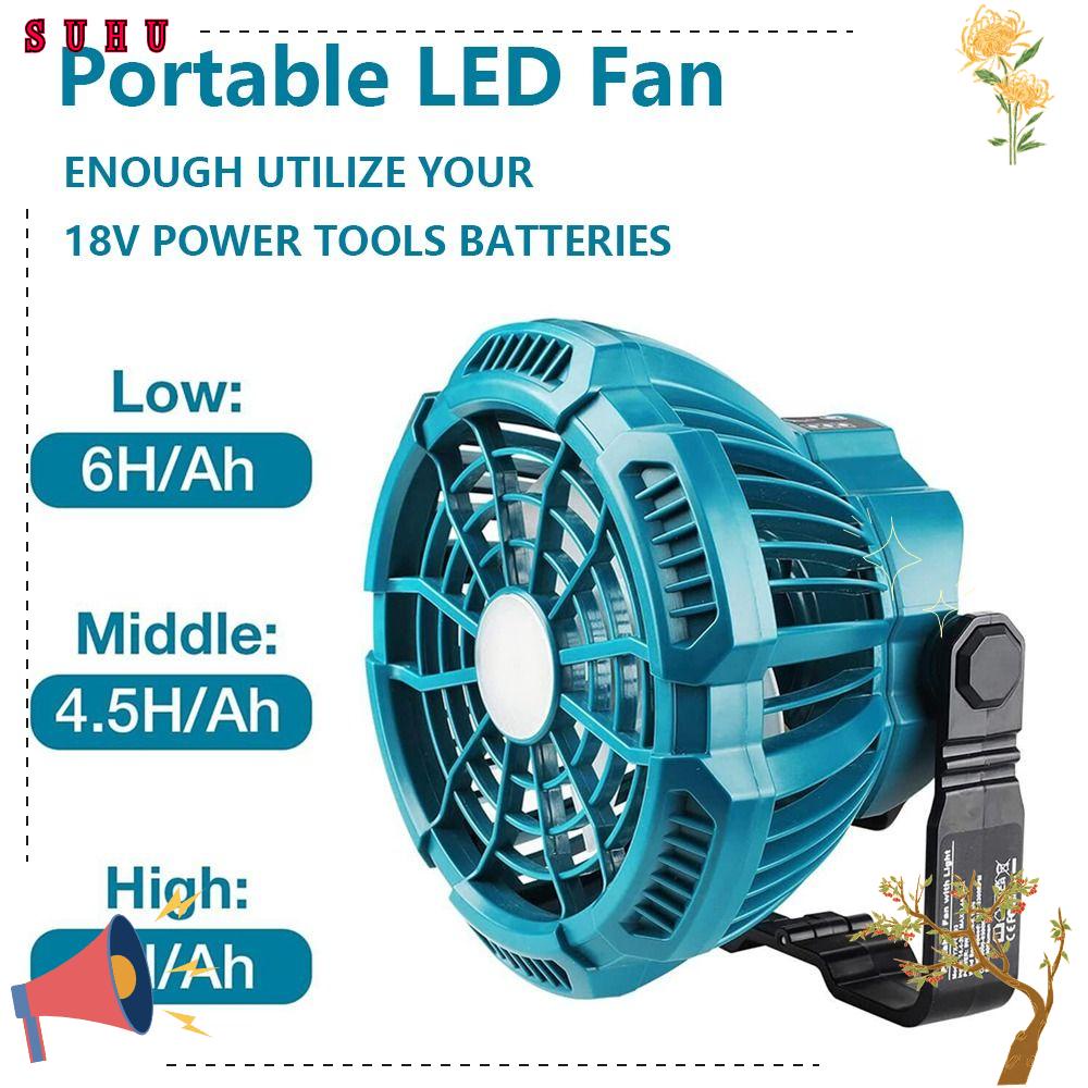 SUHU LED Fan, Cordless Hanging Camping Fan, External Battery Remote