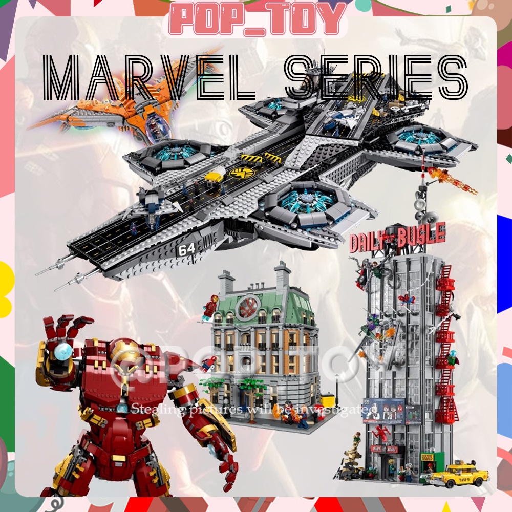 MOC Marvel series Daily Bugle Iron man Building Blocks Toys Doctor ...