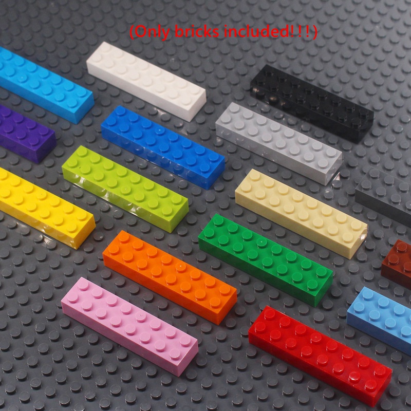 12pcs/set Building Block 2X8 Thick Wall Bricks Character Christmas ...