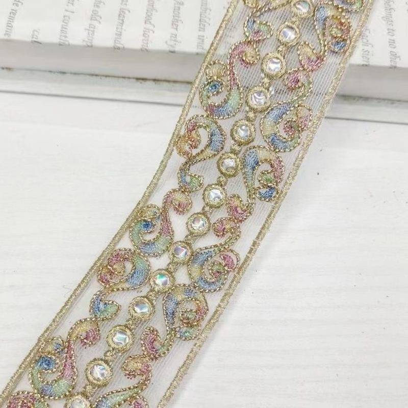 1M Ethnic style embroiled place Eugenia sequin embroiled mirror ...