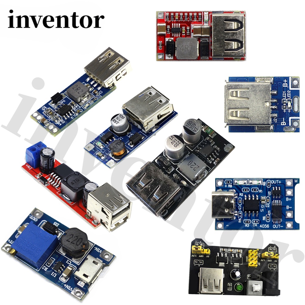 Módulo Reductor DC-DC Buck 6-24V A 5V 3A - 8 Unidades, Para Cargador USB En Coche O Proyectos Electrónicos