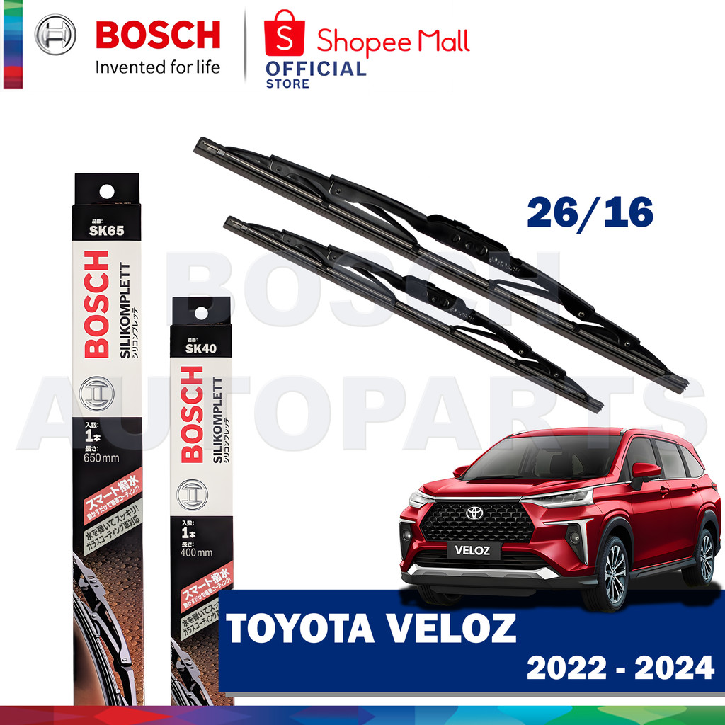 Bosch Silikomplett Wiper Set For Toyota Veloz 2022-2024 (26