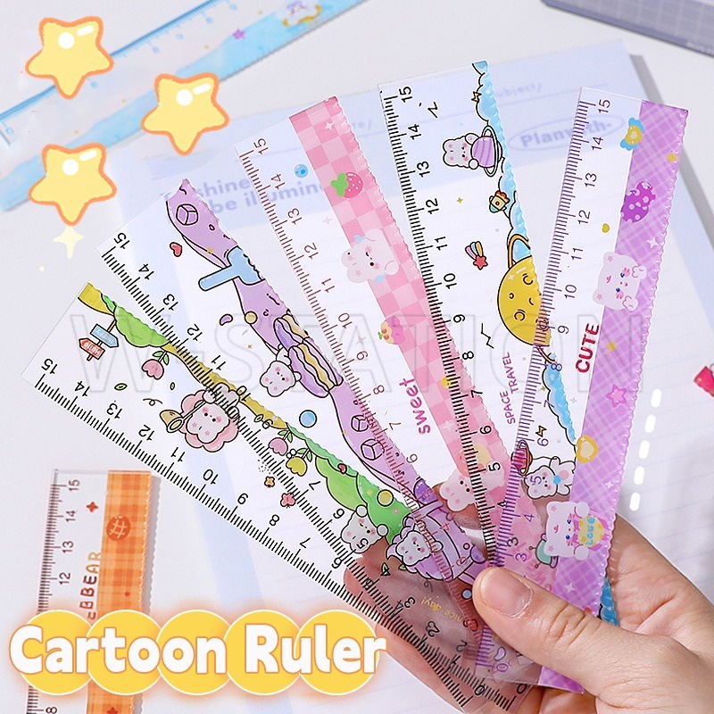 15cm Cartoon Cute Animal Rabbit Bear Ruler / Transparent Acrylic ...