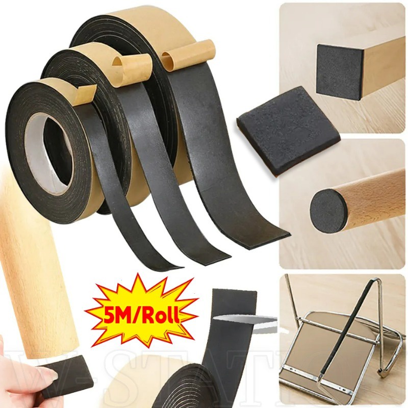 5M/Roll Cuttable Thickened Furnitures Protection Pads / SelfAdhesive