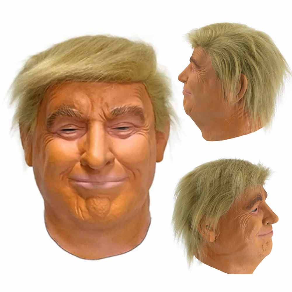 Realistic Donald Trump Mask Costume Cosplay Party Celebrity Latex Mask ...