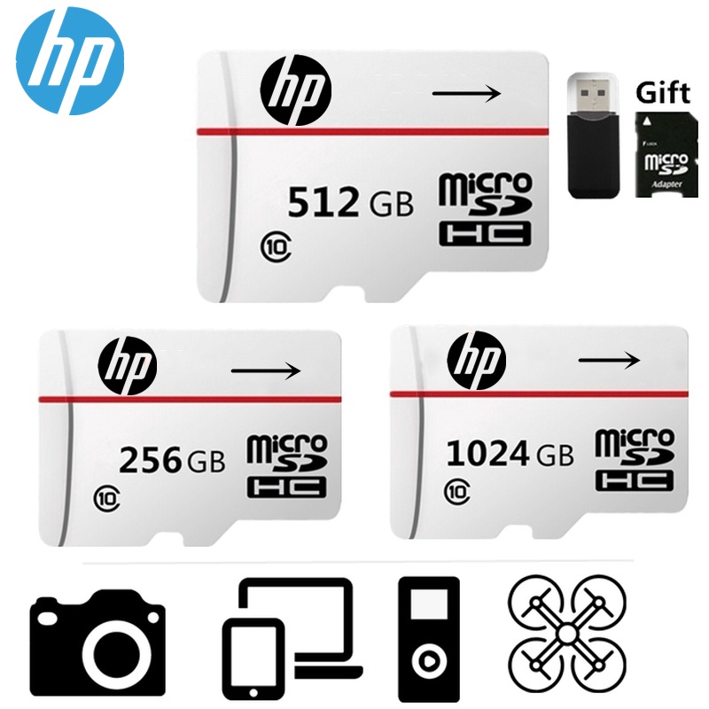 HP Memory Card High Speed Memory Micro Card C10 1TB 512GB 256GB 128GB