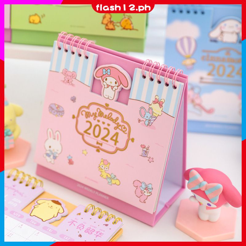 2024 New Year Sanrio Calendar Cute Hello Kitty Cinnamoroll Kuromi ...