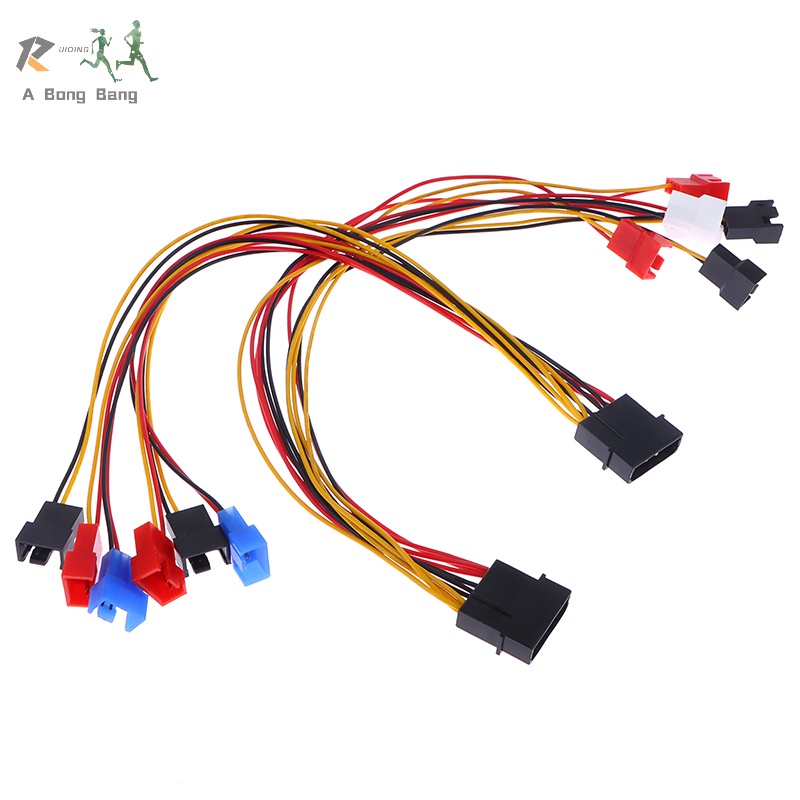 ABongBang Computer Fan Adapter Cable 4Pin Molex To 3Pin Fan Power Cable