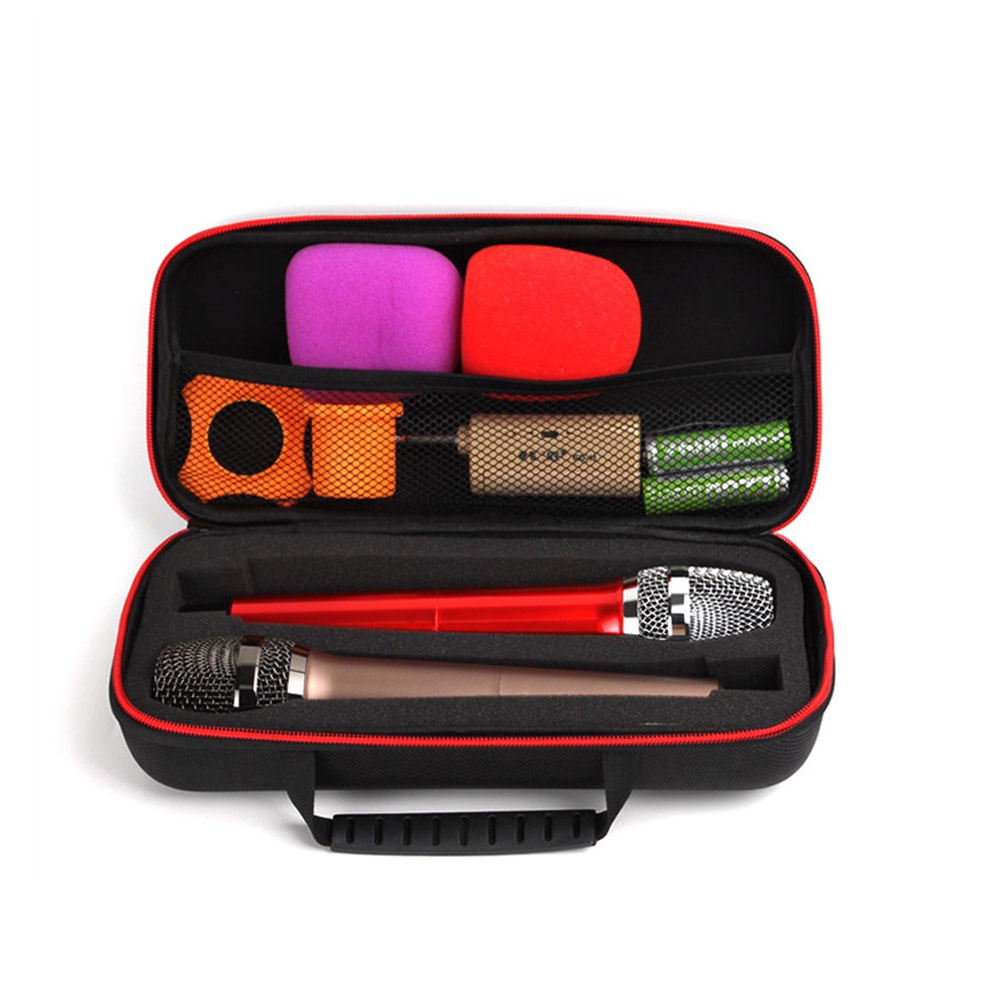 Microphone Hard Case Wireless Microphone Travelling Storage Bag Eva
