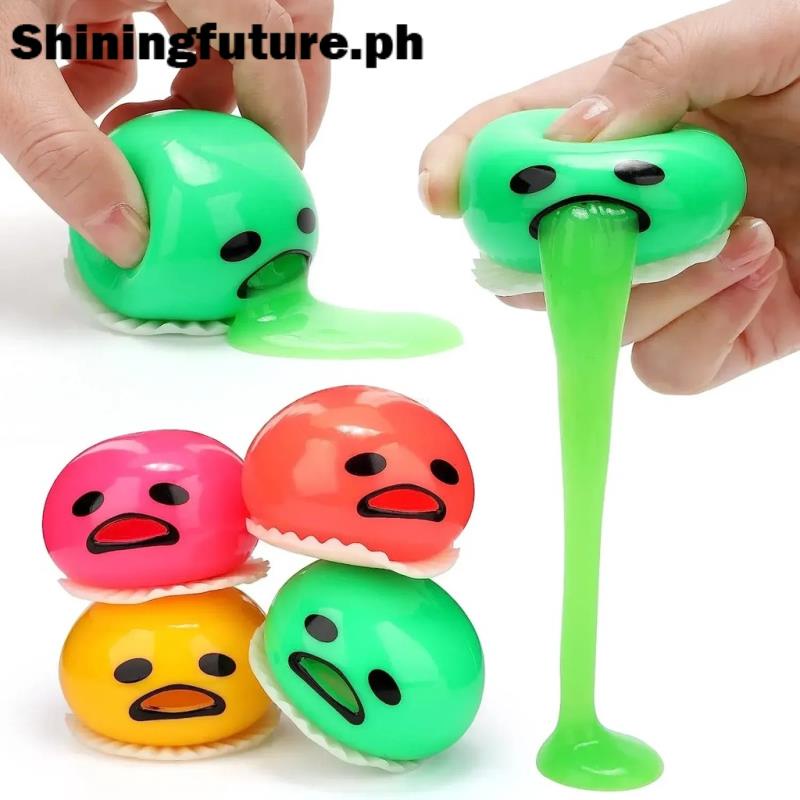 New Squishy Puking Egg Yolk Stress Ball With Yellow Goop Relieve Stress ...