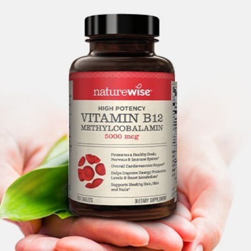 NATUREWISE Methylcobalamin + Vitamin B1 + Vitamin C + Active Folate 120