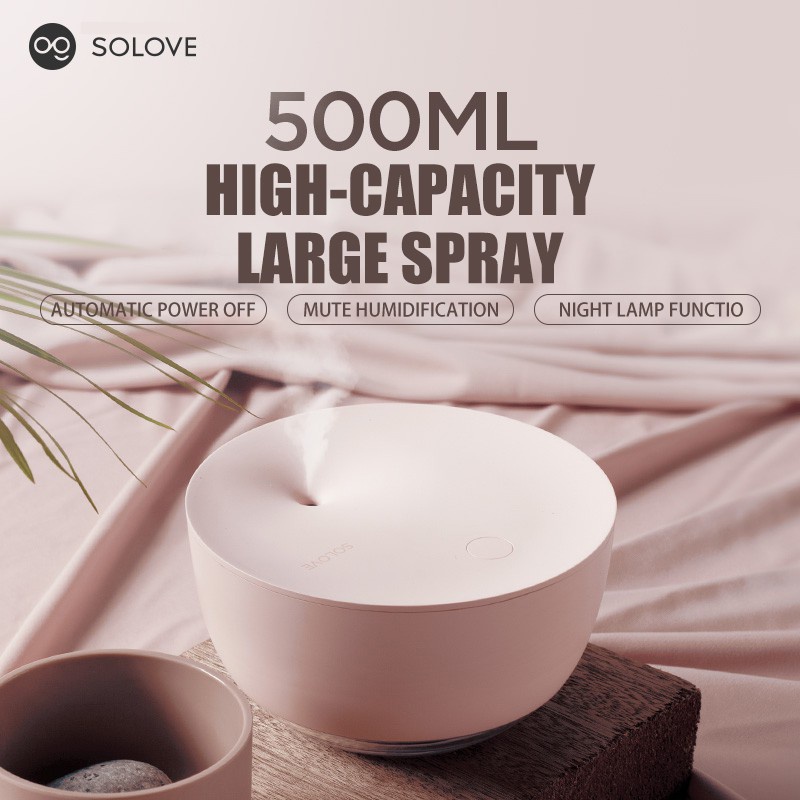 ♞ORIGINAL SOLOVE H1 500ml Air Humidifier Silent Operation Portable For ...