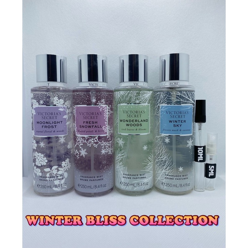 ♟Victorias Secret MOONLIGHT FROST / FRESH SNOWFALL / WONDERLAND WOODS / WINTER SKY Mist Decan