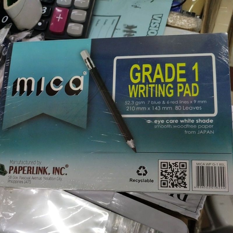 grade one writing pads mica 10pad in one ream | Shopee Philippines