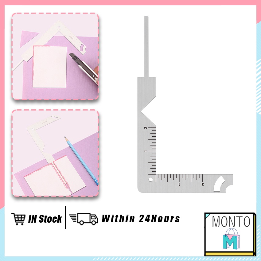 Creative 5 in 1 Book Cover Guide Multifunctional Bookbinding Ruler ...