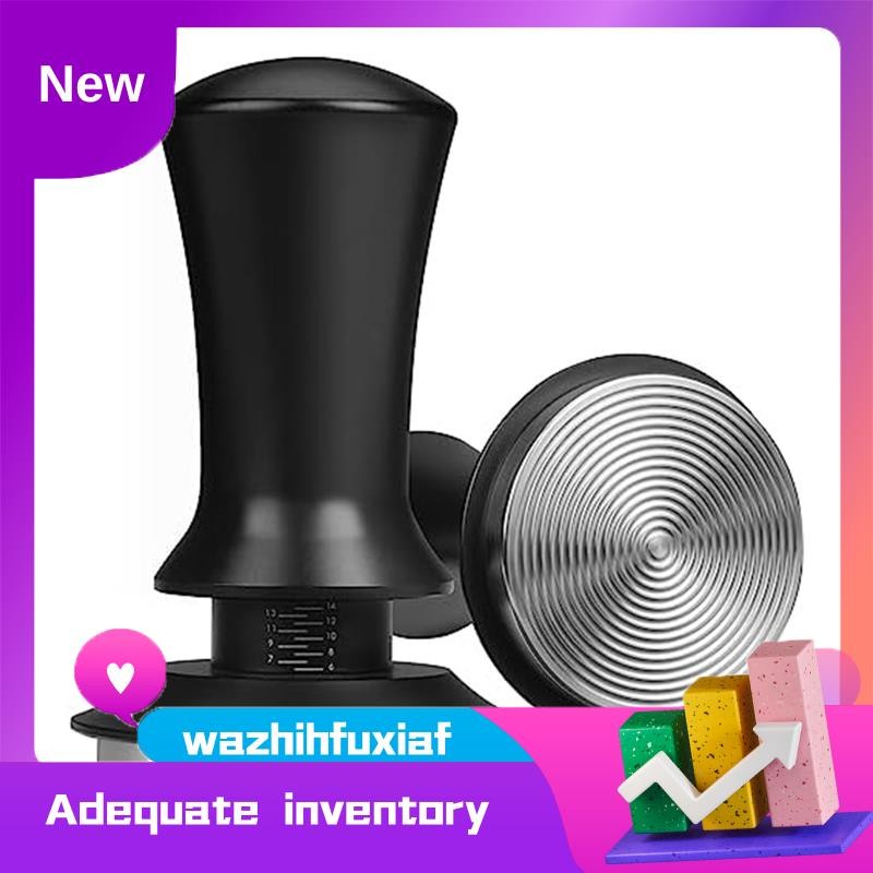wazhihfuxiaf Espresso Tamper Coffee Tamp 53mm, Spring-Loaded Constant ...