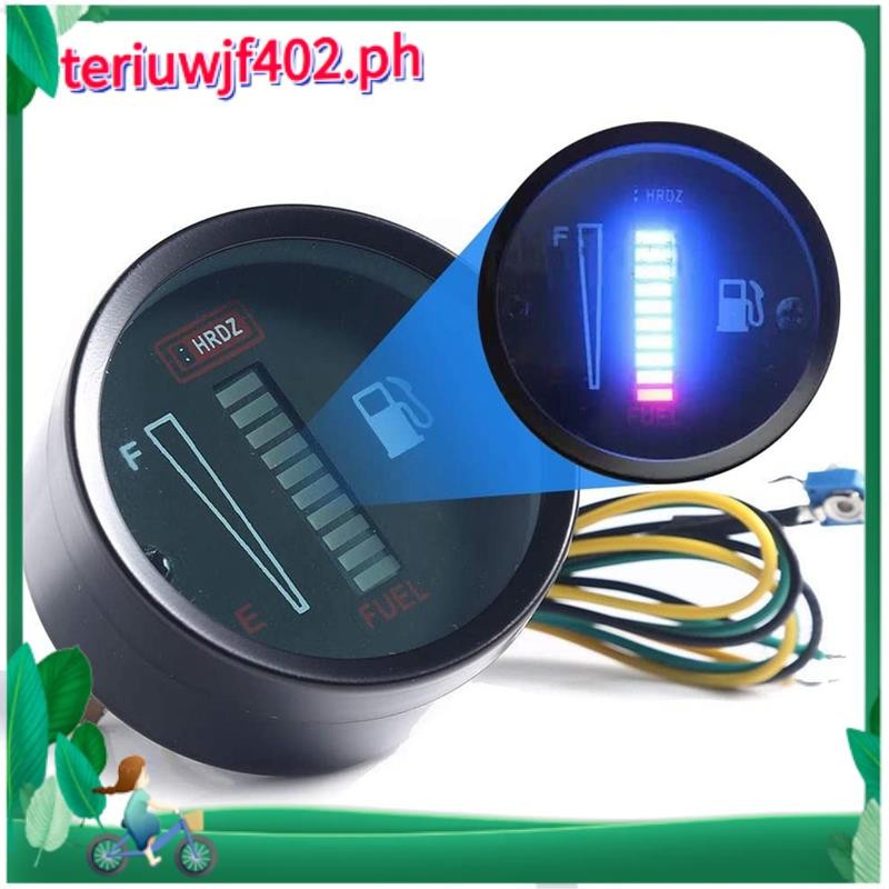 24V 2 Inch 52mm Universal Car Motorcycle Fuel Level Meter Gauge LED ...