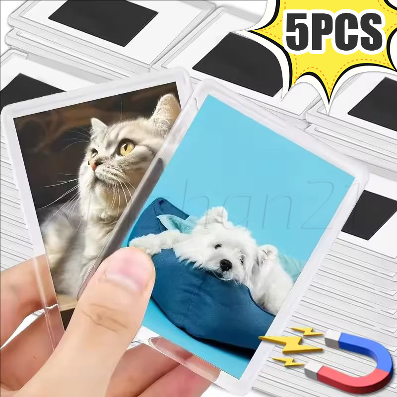 Blank Photo Frame Insert Fridge Magnets - DIY Photoes Display Holder ...