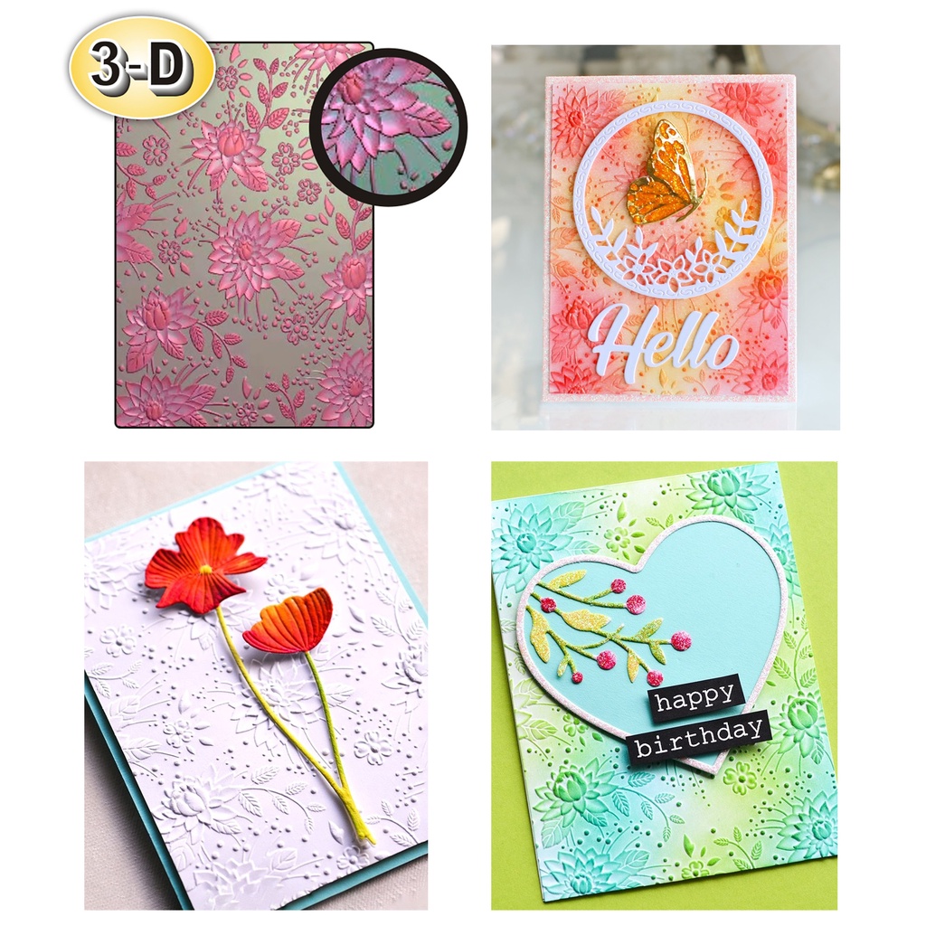 3D Embossing Folder Flower Pattern Scrapbooking Supplies Craft ...