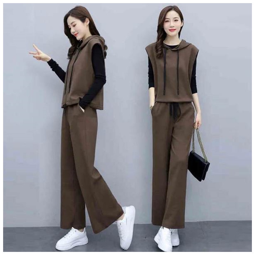 Women's Casual Hoodie & Wide-Leg Pants Set main image 1