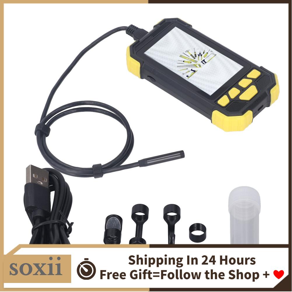 Soxii Screen Endoscope 4.3in Inspection 8mm Lens HD Digital Portable