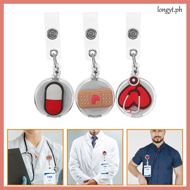 Badge Expansion Buckle Multifunction Holder Stethoscope Tag Id Card