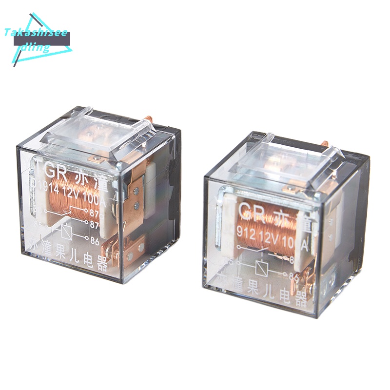 (Takashiseedling) Waterproof Automotive Relay DC 12V 100A 5Pin 4Pin