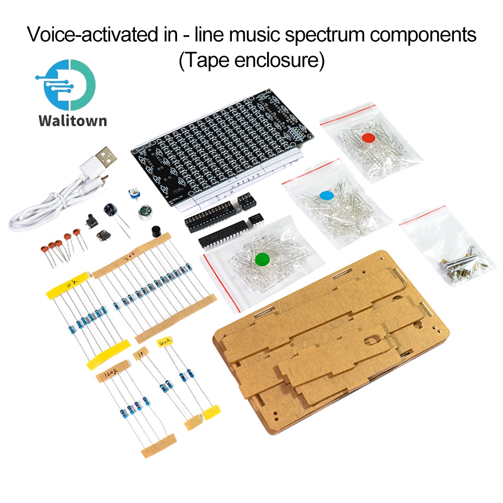 Voice Controlled Direct Insertion LED Music Spectrum Kit DIY Electronic ...