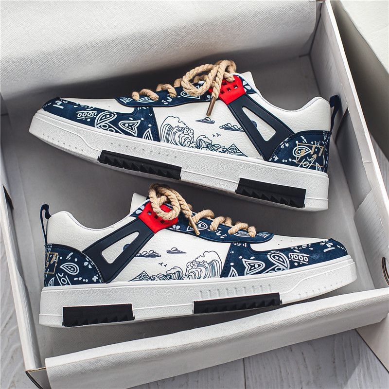 Men's shoes 2023 new spring allmatch cashew nut flower casual sneakers