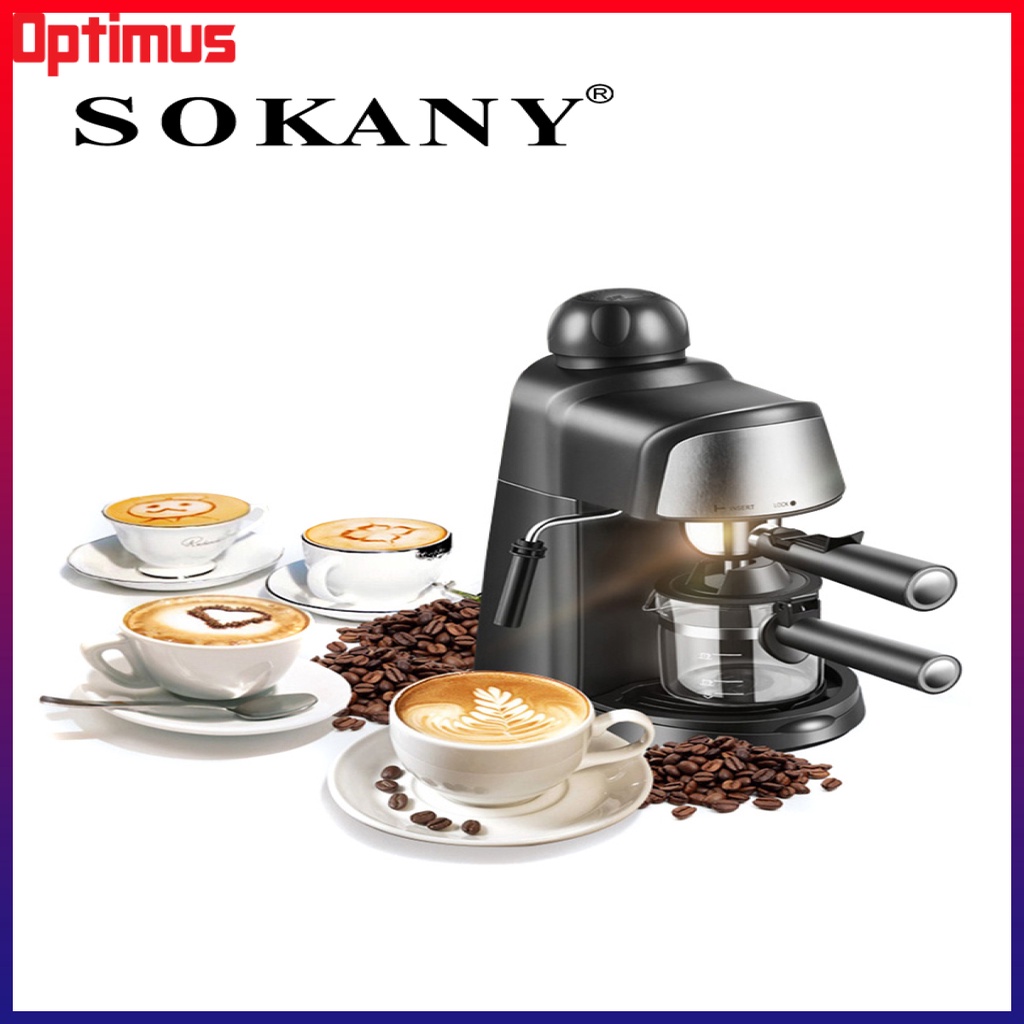Optimus Depot Sokany Espresso Coffee Maker With Steam And Froth Maker Shopee Philippines