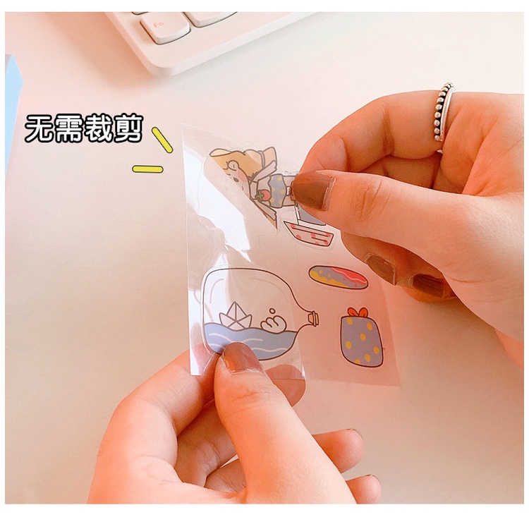 [Ready Stock] MOMO Sauce Cartoon Handbook Sticker Set PET Waterproof ...