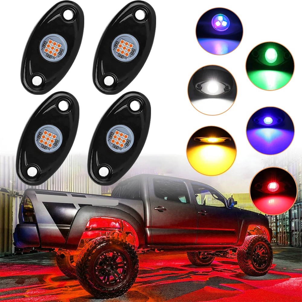 thumbnail image 2 of 10-Pack White LED Rock Lights For Jeep, Truck, Off-Road – Underbody, Fender, Wheel 2 of 5