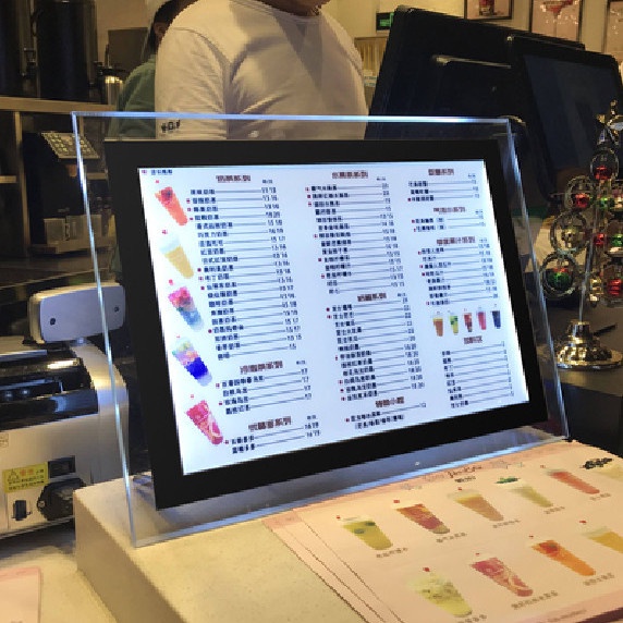 Milk Tea Shop Menu Luminous Display Card Ultra-Thin Ordering Light Box ...