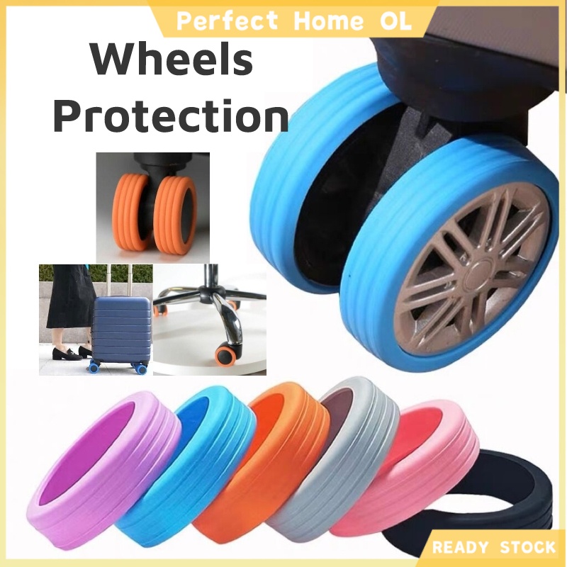 Suitcase Wheels Protection Travel Luggage Caster Silicone Reduce Noise ...