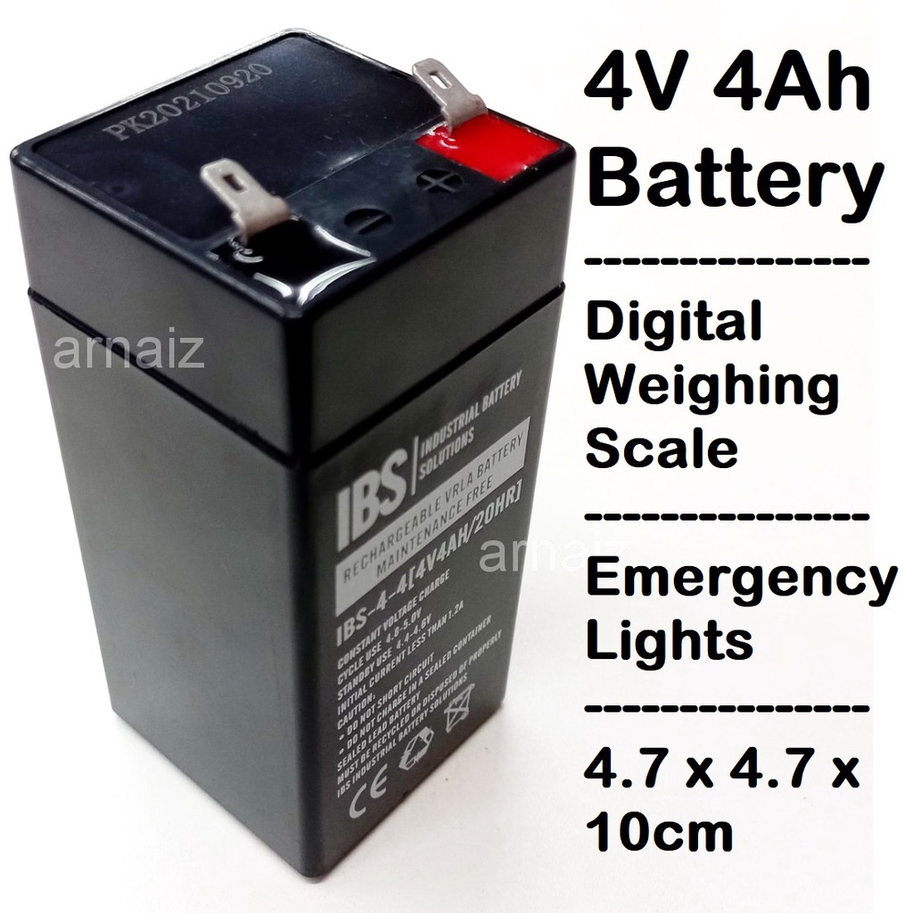 Rechargeable Lead Acid Battery 4V4Ah 4 Volts Battery 2FM4 Batteries 4V ...