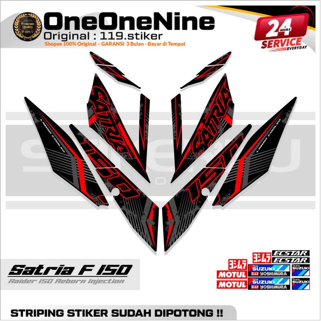 Striping SATRIA Injection 150 SIMPLE/F150/SATRIA F150/2016-2022/STICKER ...