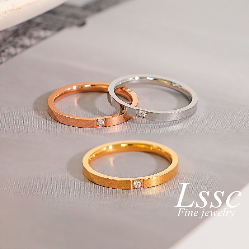 LSSC 18k Gold Plated Promise Ring for Women Lowkey Affordable Stainless  Steel Jewelry Rings for Couple Daily Birthday Gift for Girlfriend