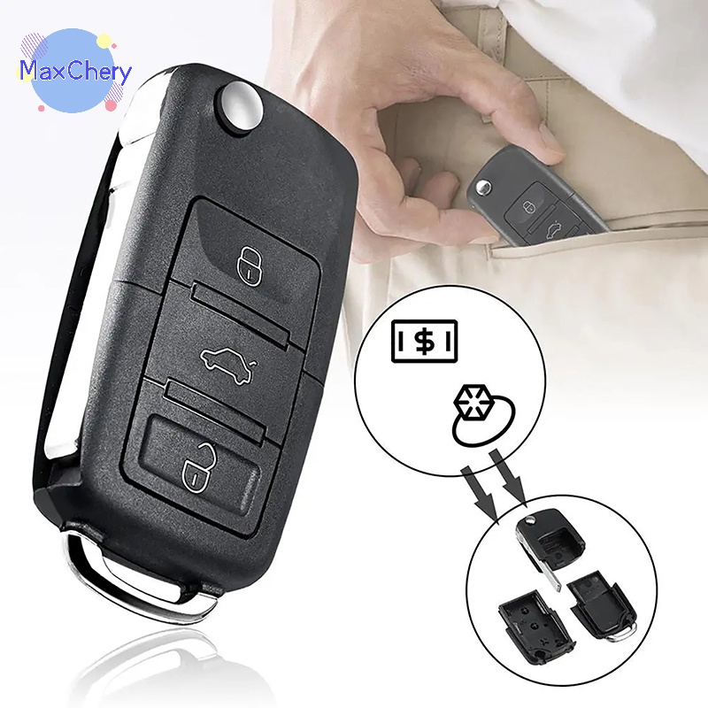 MCHY> Dummy Car Key Mini Hidden Safe Box Secret Compartment Stash Box