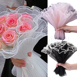 1pc Wave Yarn Flower Packaging Paper,Wrapping Paper For DIY Handmade  Bouquet Wrapping Material Balloon Bouquet Decoration