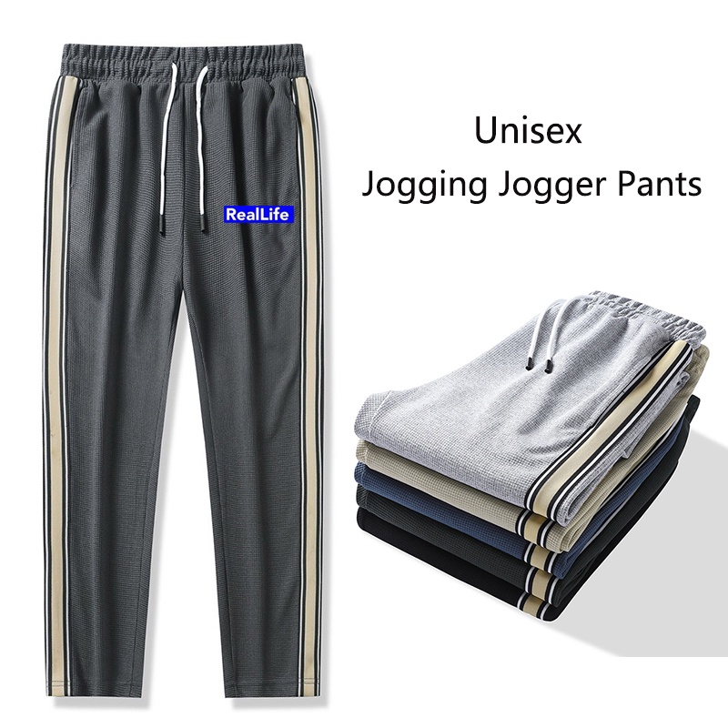 unisex High quality pants plain Jogger pants cotton Jogging pants with  zippers (Makapal Tela)